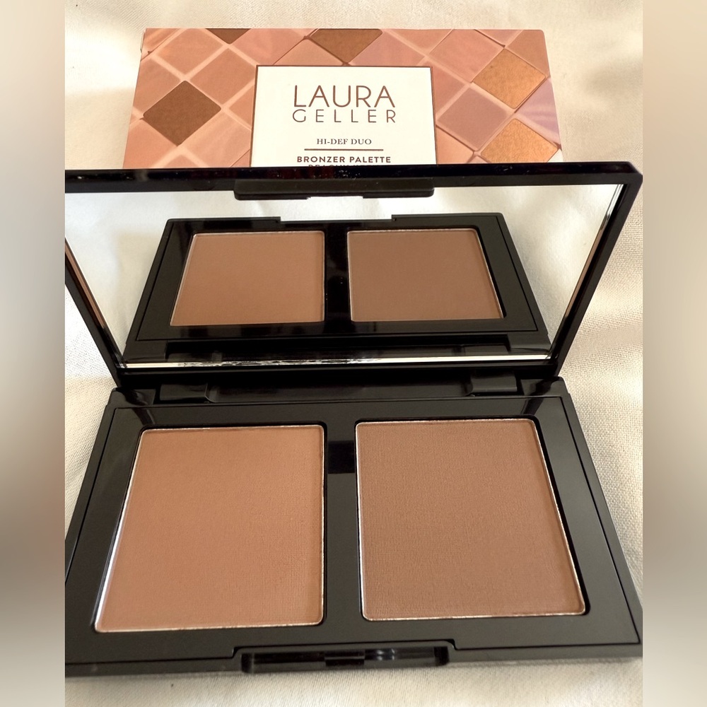 NIB Laura Geller Hi-Def Duo Bronzer Palette - Beachy Keen